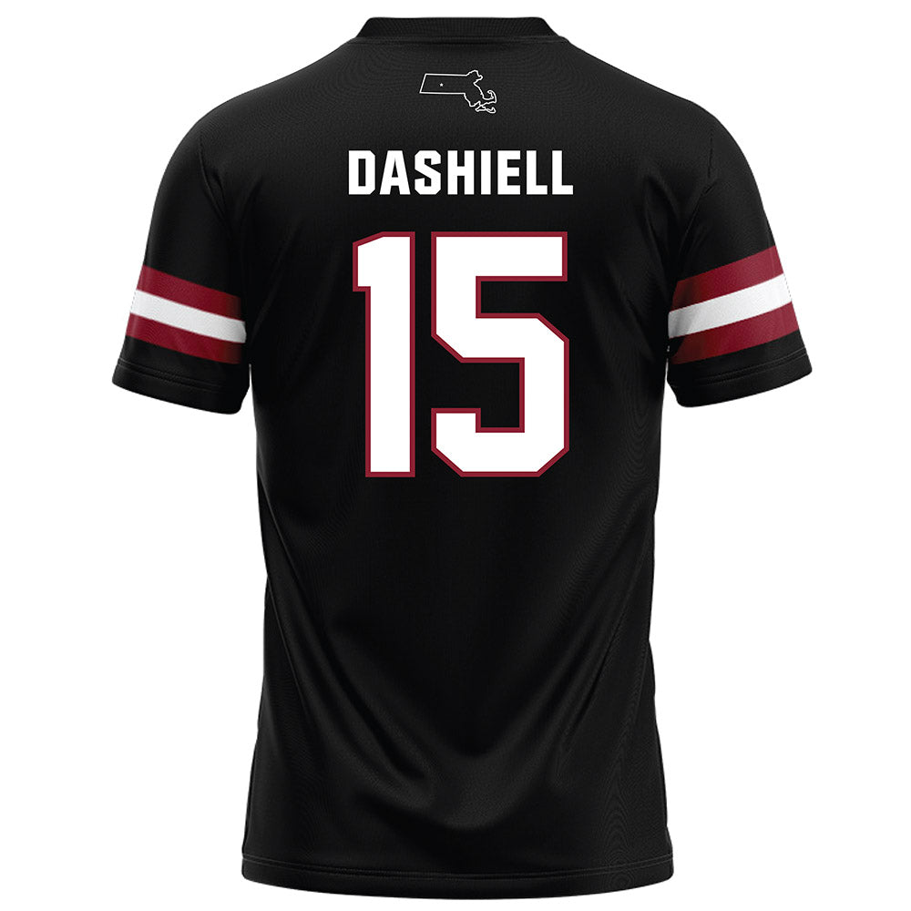 UMass - NCAA Football : Tavian Dashiell - Black Football Jersey-1
