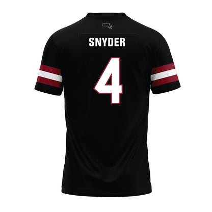 UMass - NCAA Football : DD Snyder - Black Premium Football Jersey-1