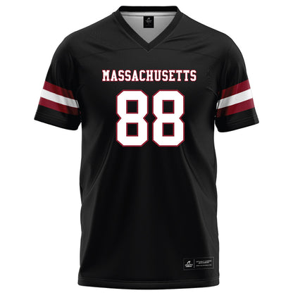 UMass - NCAA Football : Samuel Mulbah - Black Football Jersey-0