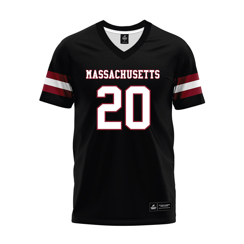 UMass - NCAA Football : Keith Sarkodieh - Black Premium Football Jersey-0