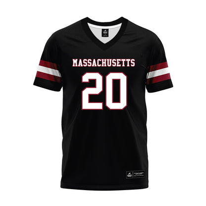 UMass - NCAA Football : Keith Sarkodieh - Black Premium Football Jersey-0