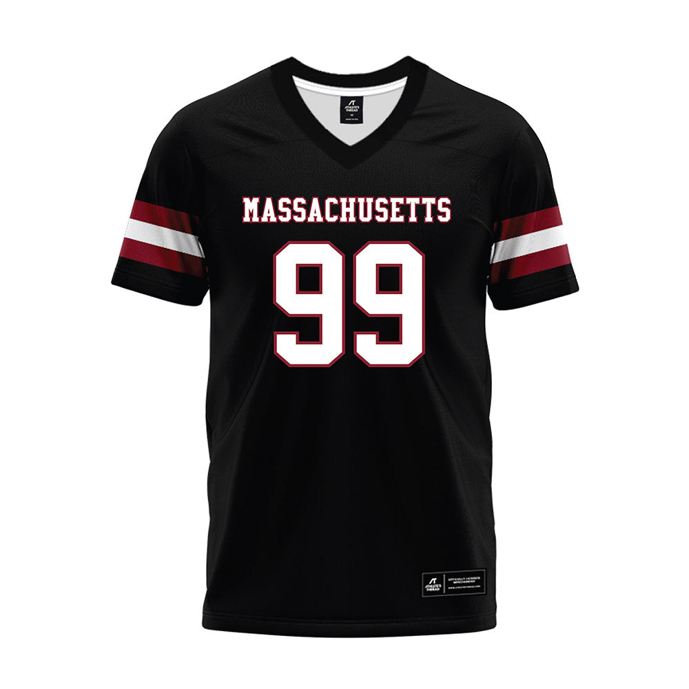 UMass - NCAA Football : Kamarion Thomas - Black Premium Football Jersey-0