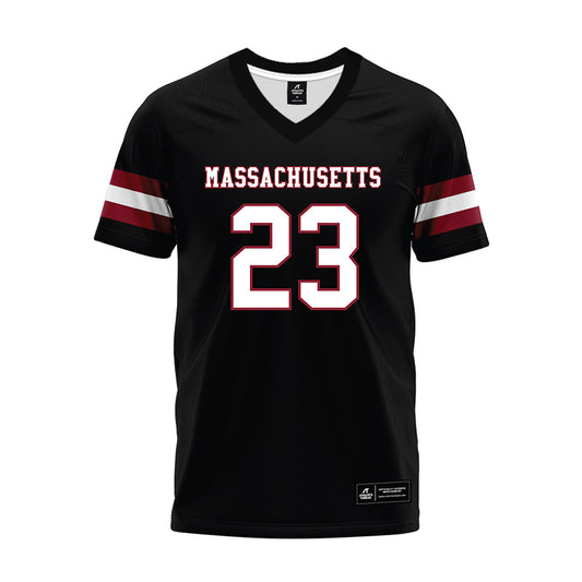 UMass - NCAA Football : Elijah Faulkner - Black Premium Football Jersey-0