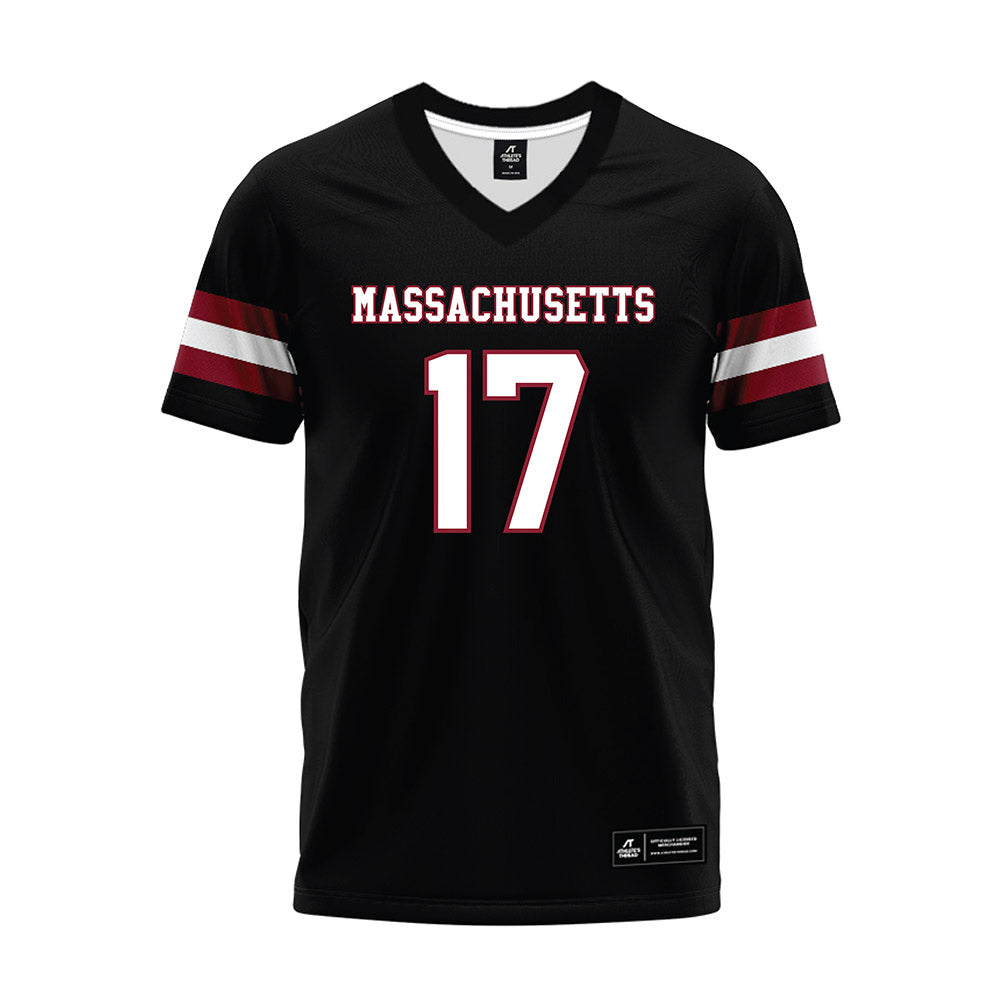 UMass - NCAA Football : Zachary Betts - Black Premium Football Jersey-0