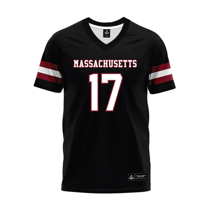 UMass - NCAA Football : Zachary Betts - Black Premium Football Jersey-0