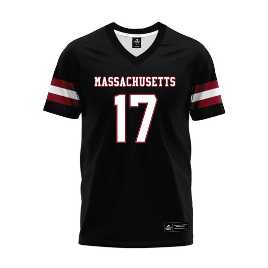 UMass - NCAA Football : Zachary Betts - Black Premium Football Jersey-0