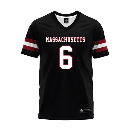 UMass - NCAA Football : Joshua Iseah - Black Premium Football Jersey-0