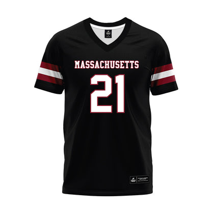 UMass - NCAA Football : Terron Johnson - Black Premium Football Jersey-0