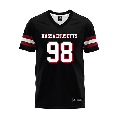 UMass - NCAA Football : William DePaepe - Black Premium Football Jersey-0