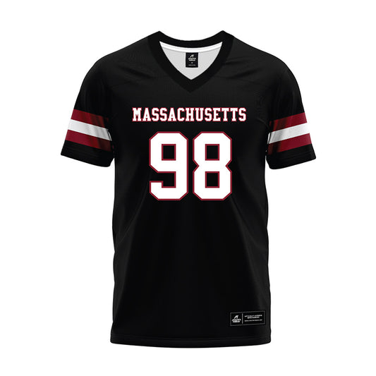 UMass - NCAA Football : William DePaepe - Black Premium Football Jersey-0