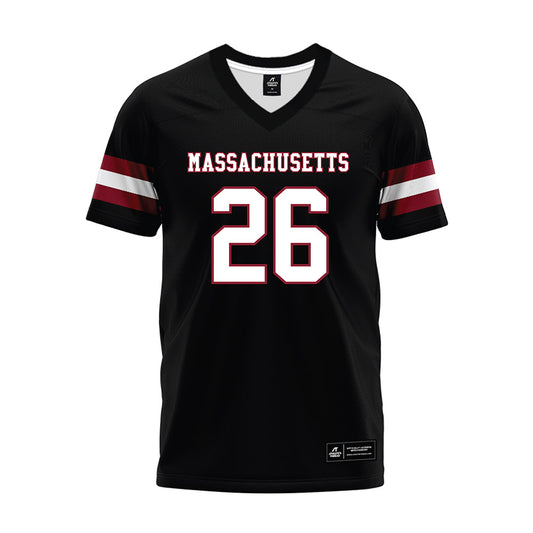 UMass - NCAA Football : Charlie Arvanigian - Black Premium Football Jersey-0