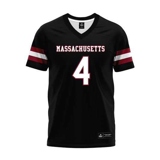 UMass - NCAA Football : Chris Stanley - Black Premium Football Jersey-0
