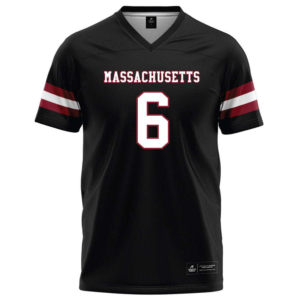 UMass - NCAA Football : Joshua Iseah - Black Football Jersey-0