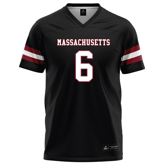 UMass - NCAA Football : Joshua Iseah - Black Football Jersey-0
