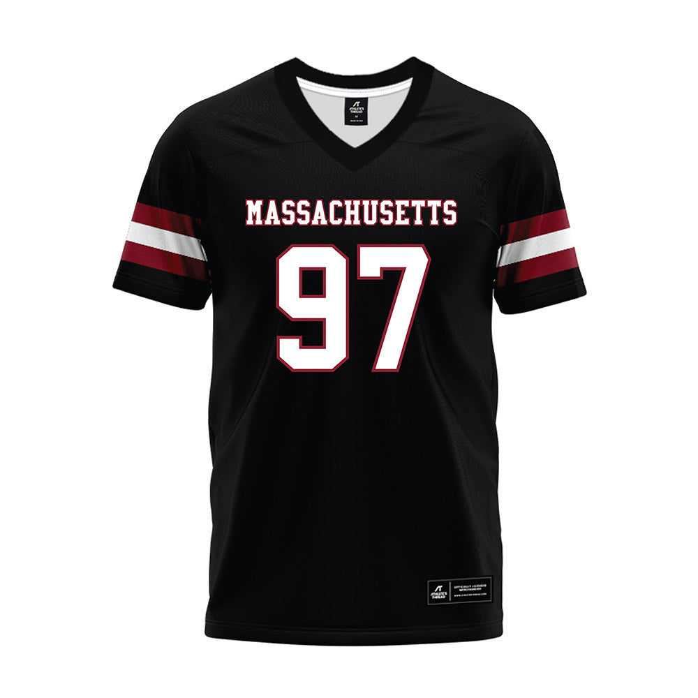 UMass - NCAA Football : Robert Ekins - Black Premium Football Jersey-0