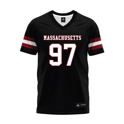 UMass - NCAA Football : Robert Ekins - Black Premium Football Jersey-0