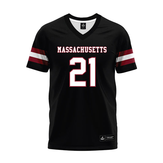 UMass - NCAA Football : Malakai Owens - Black Premium Football Jersey-0