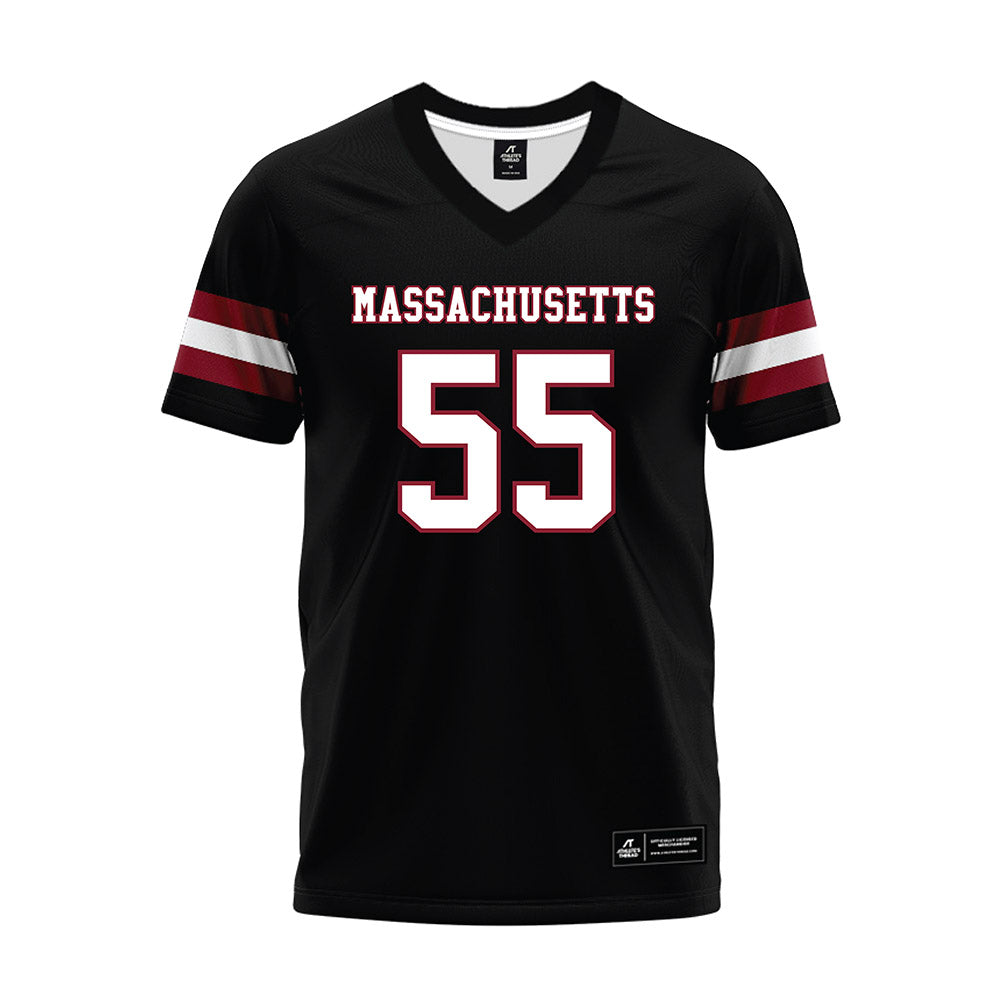 UMass - NCAA Football : Zakar Morris - Black Premium Football Jersey-0