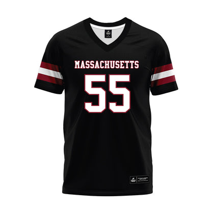 UMass - NCAA Football : Zakar Morris - Black Premium Football Jersey-0