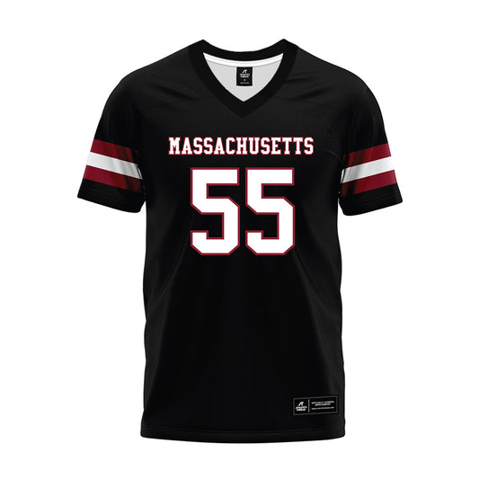 UMass - NCAA Football : Zakar Morris - Black Premium Football Jersey-0