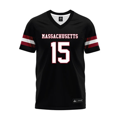 UMass - NCAA Football : Tavian Dashiell - Black Premium Football Jersey-0