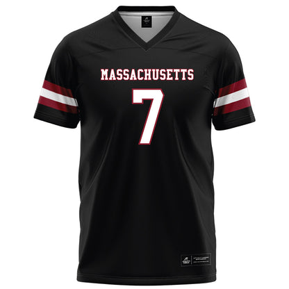 UMass - NCAA Football : TJ Magee - Black Football Jersey-0
