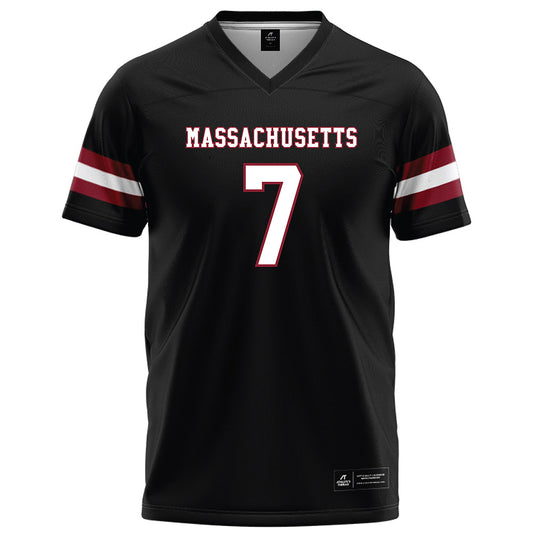 UMass - NCAA Football : TJ Magee - Black Football Jersey-0