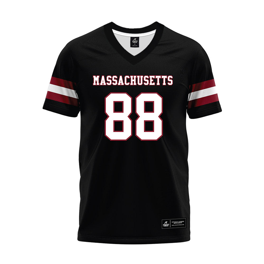 UMass - NCAA Football : Samuel Mulbah - Black Premium Football Jersey-0