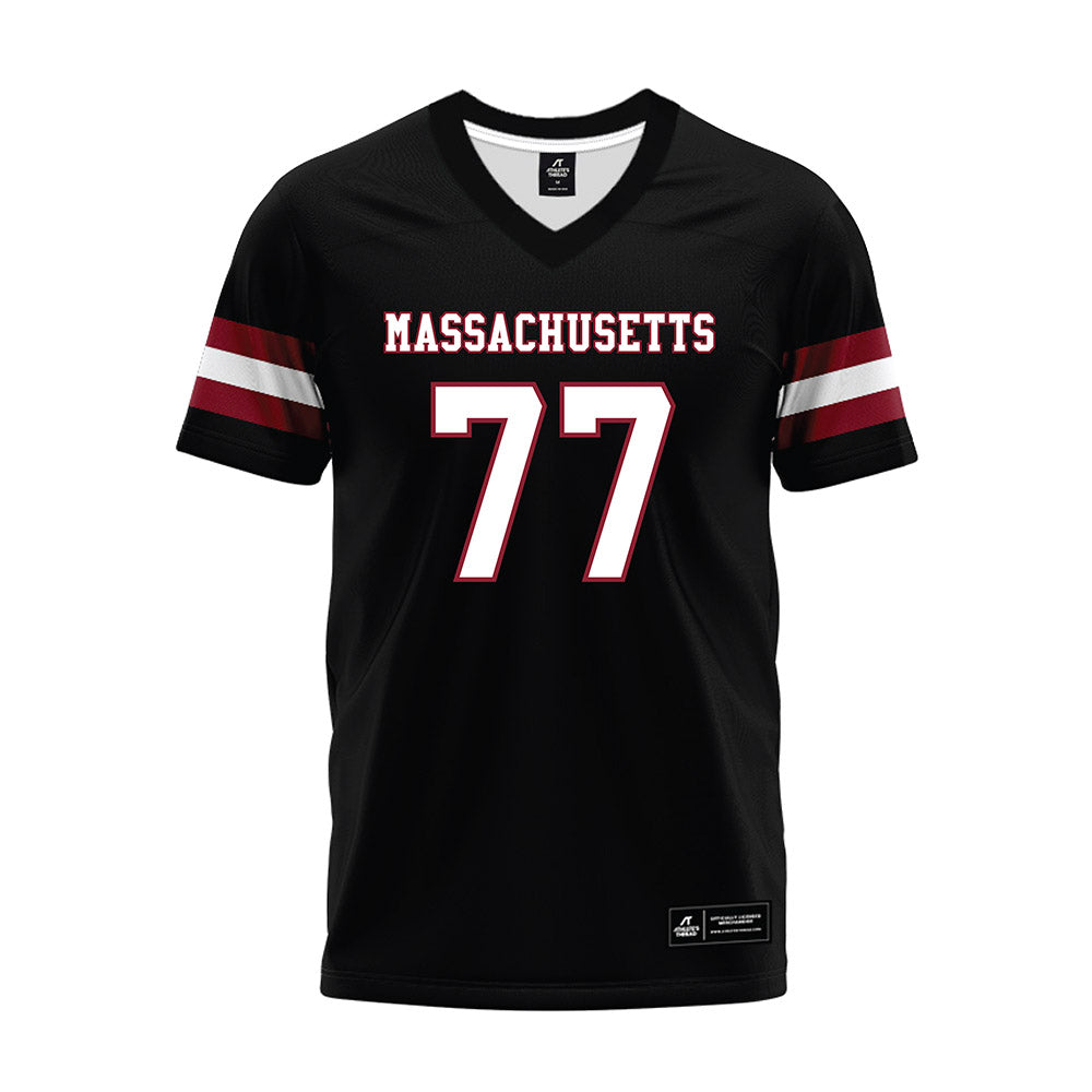 UMass - NCAA Football : Jaxon King - Black Premium Football Jersey