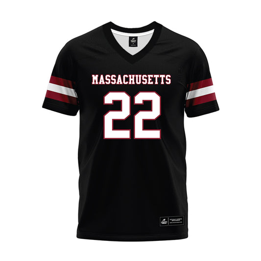 UMass - NCAA Football : Damarion Alberic - Black Premium Football Jersey-0
