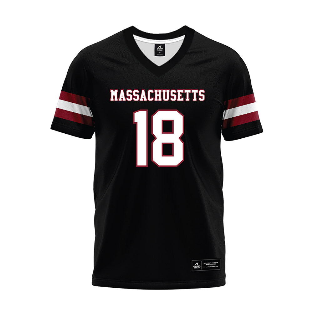 UMass - NCAA Football : Dinos Drossos - Black Premium Football Jersey-0