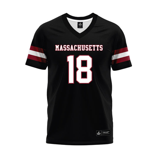 UMass - NCAA Football : Dinos Drossos - Black Premium Football Jersey-0