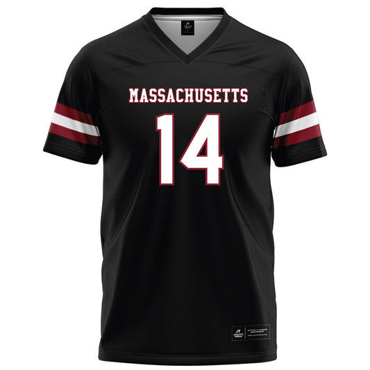 UMass - NCAA Football : Ryan Barnes - Black Football Jersey-0