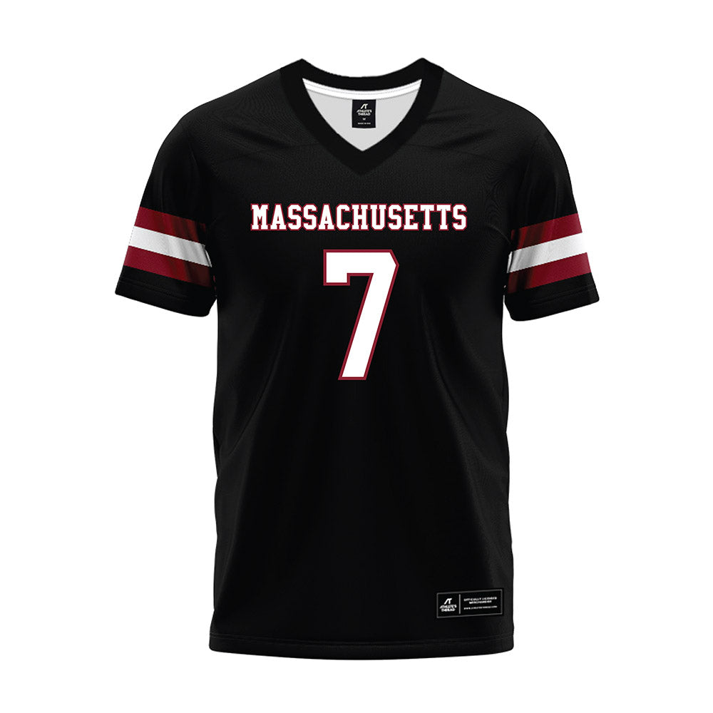UMass - NCAA Football : Will Perry - Black Premium Football Jersey-0