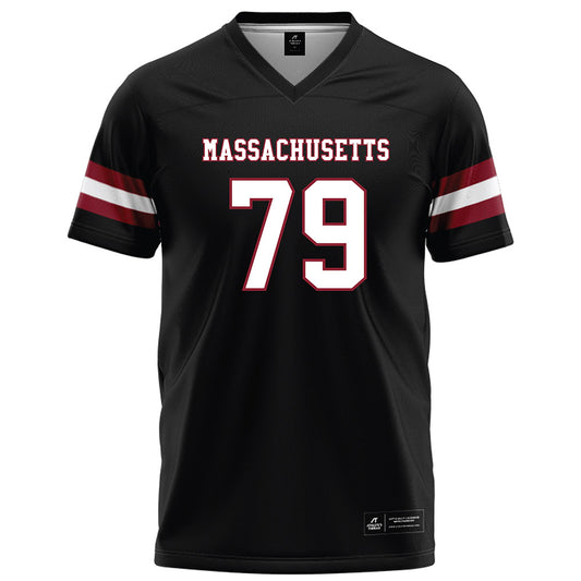 UMass - NCAA Football : Aitor Urionabarrenechea - Black Football Jersey-0