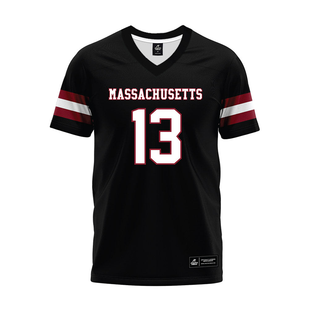 UMass - NCAA Football : Aedan McCarthy - Black Premium Football Jersey-0
