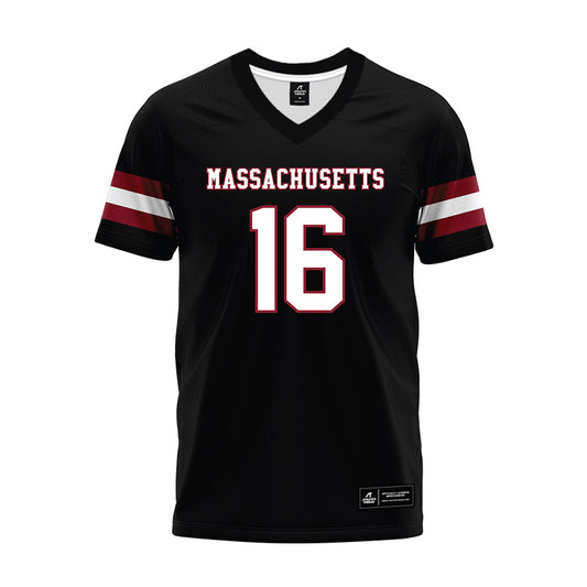 UMass - NCAA Football : Kendric Council - Black Premium Football Jersey-0