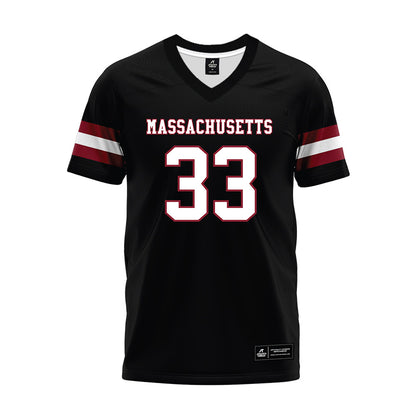 UMass - NCAA Football : Seamus McIntyre - Black Premium Football Jersey-0