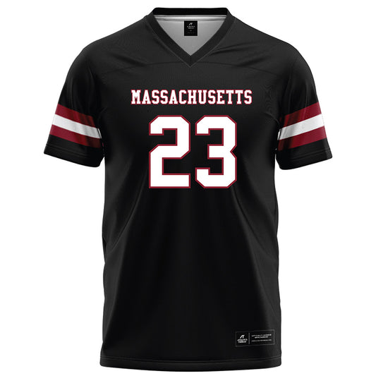 UMass - NCAA Football : Elijah Faulkner - Black Football Jersey-0