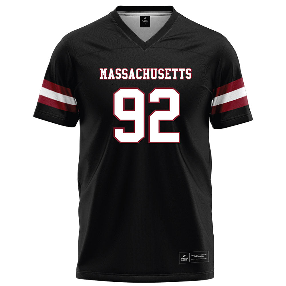 UMass - NCAA Football : Romando Johnson - Black Football Jersey-0