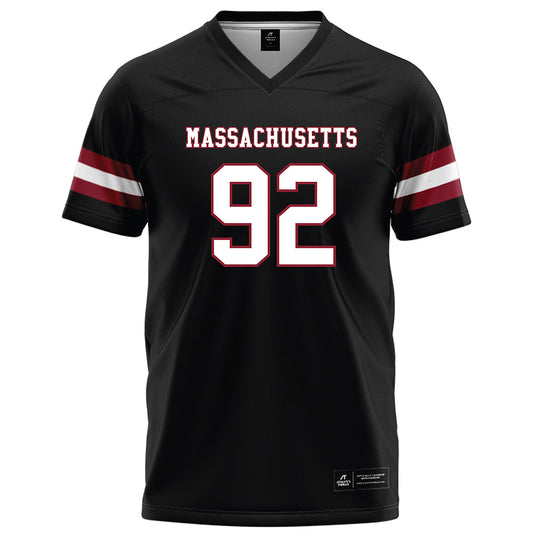 UMass - NCAA Football : Romando Johnson - Black Football Jersey-0