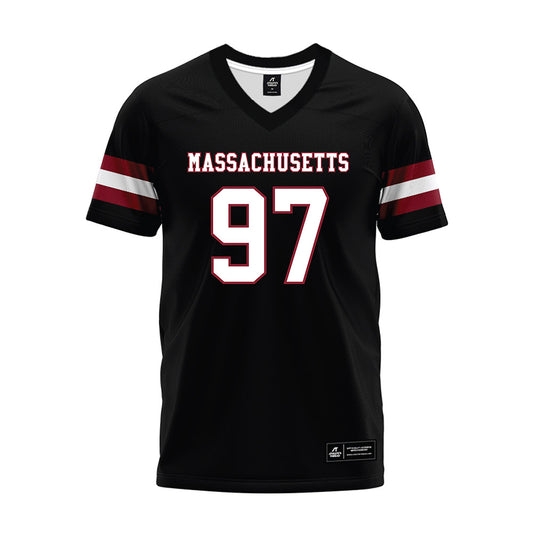UMass - NCAA Football : Jermaine Wiggins Jr - Black Premium Football Jersey-0