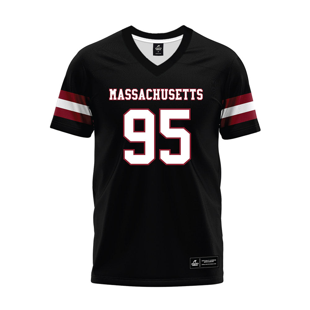 UMass - NCAA Football : Hollis Dirstine - Black Premium Football Jersey-0