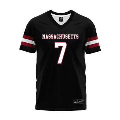 UMass - NCAA Football : TJ Magee - Black Premium Football Jersey-0