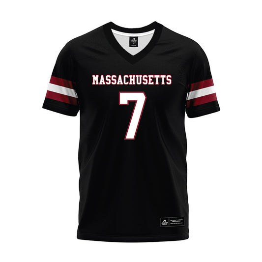 UMass - NCAA Football : TJ Magee - Black Premium Football Jersey-0