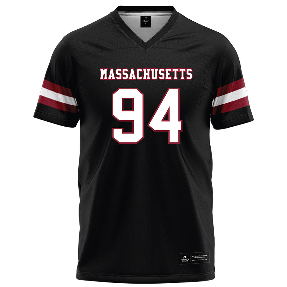 UMass - NCAA Football : Colin Reynolds - Black Football Jersey-0