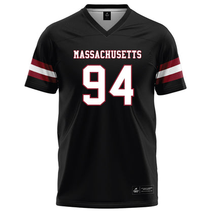 UMass - NCAA Football : Colin Reynolds - Black Football Jersey-0