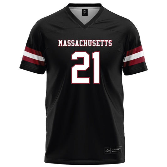 UMass - NCAA Football : Terron Johnson - Black Football Jersey-0