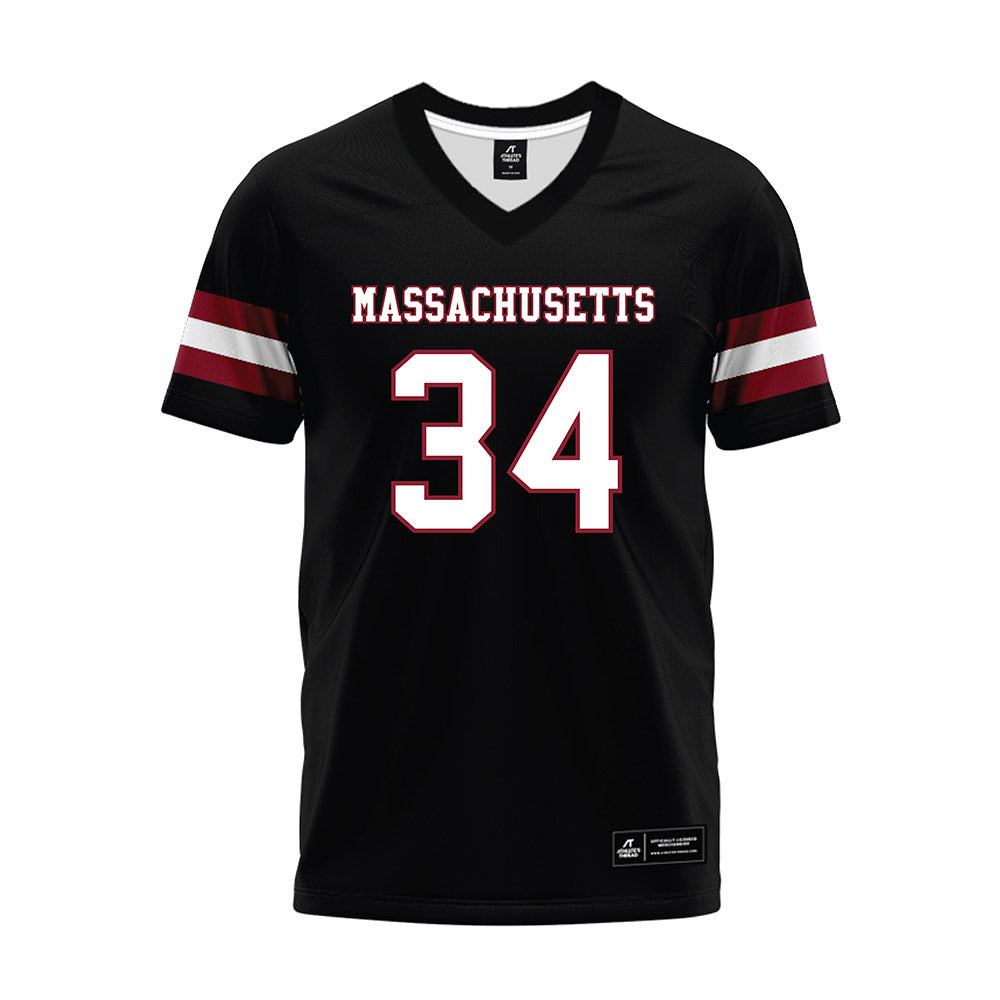 UMass - NCAA Football : Payton Andrade - Black Premium Football Jersey-0