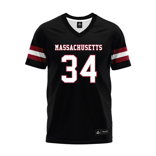 UMass - NCAA Football : Payton Andrade - Black Premium Football Jersey-0
